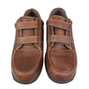Dunham Velcro Strap Shoes Brown Leather Men's 9.5 Wide 6E 8009SB