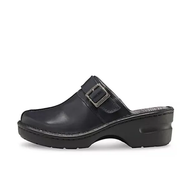 EASTLAND Black Leather Mule Clogs Shoes