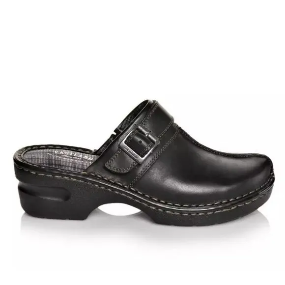 EASTLAND Black Leather Mule Clogs Shoes