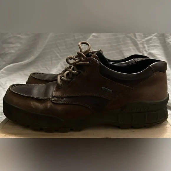 Ecco Brown Genuine Track Footwear Gore-Tex Shoes Mens Size EU 46 US 12