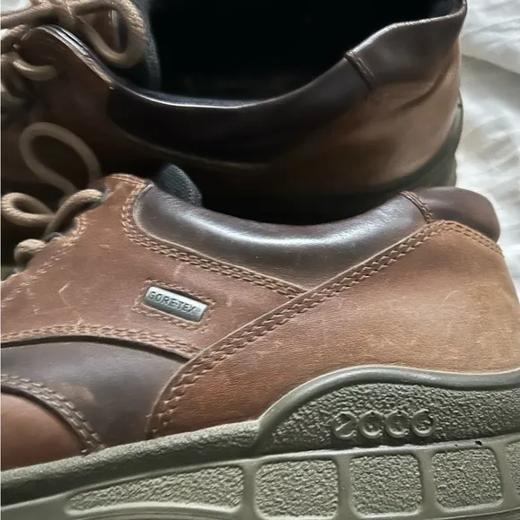 Ecco Brown Genuine Track Footwear Gore-Tex Shoes Mens Size EU 46 US 12