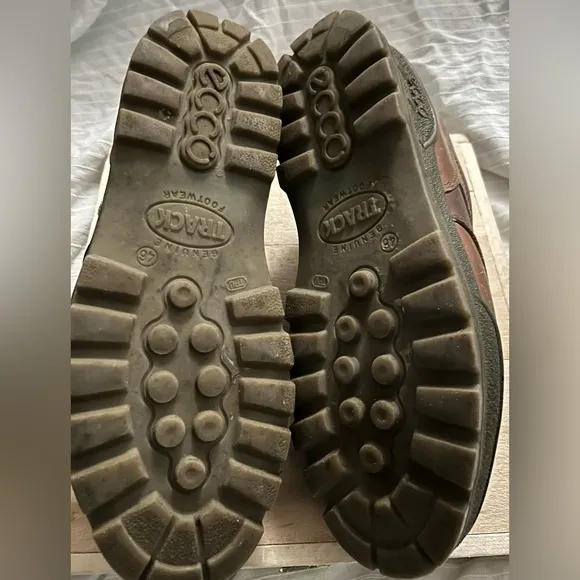 Ecco Brown Genuine Track Footwear Gore-Tex Shoes Mens Size EU 46 US 12