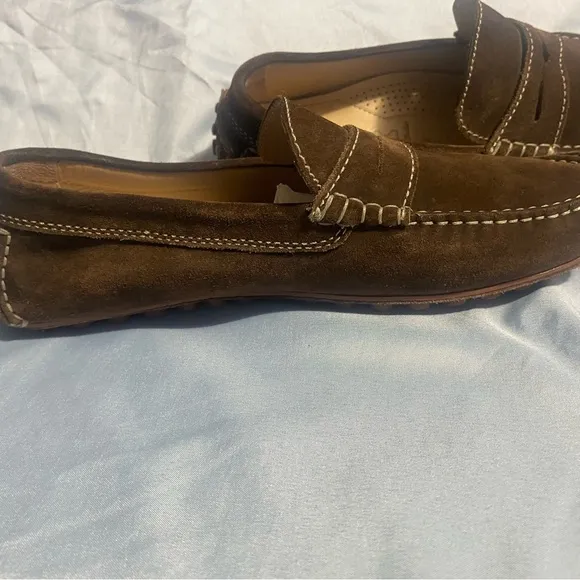 Ecco Brown Slip-On Loafers with Penny Strap
