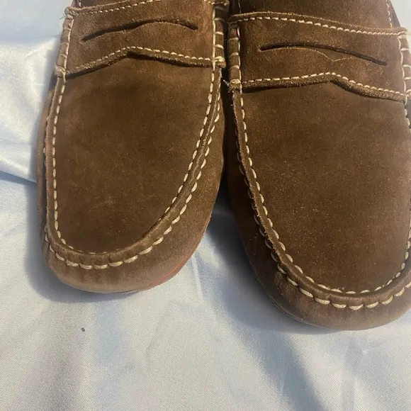 Ecco Brown Slip-On Loafers with Penny Strap