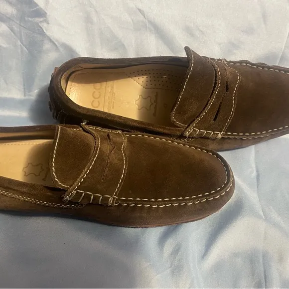 Ecco Brown Slip-On Loafers with Penny Strap