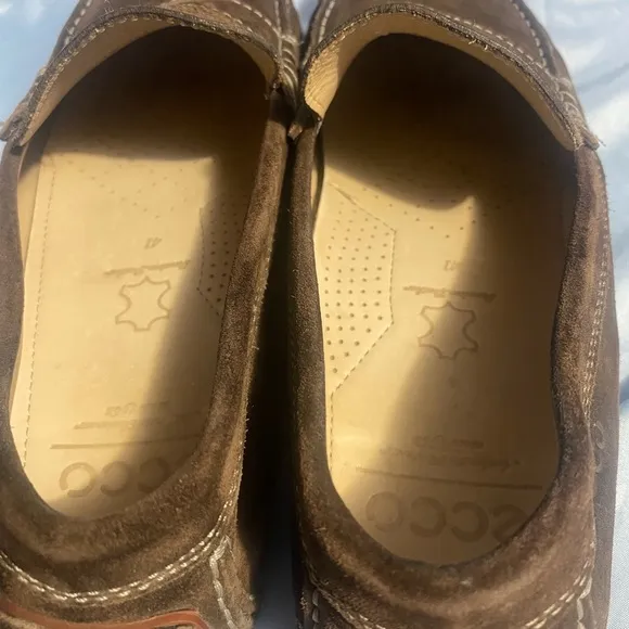 Ecco Brown Slip-On Loafers with Penny Strap