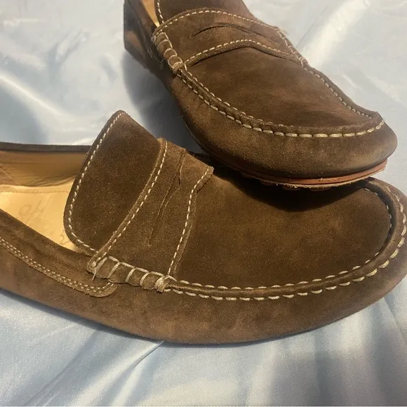 Ecco Brown Slip-On Loafers with Penny Strap