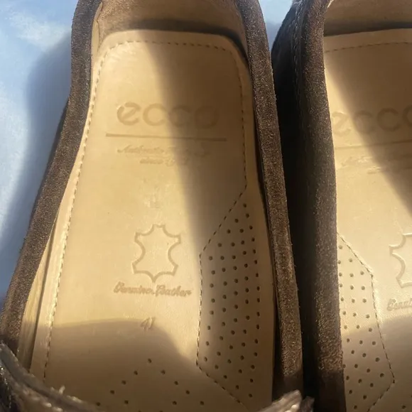 Ecco Brown Slip-On Loafers with Penny Strap