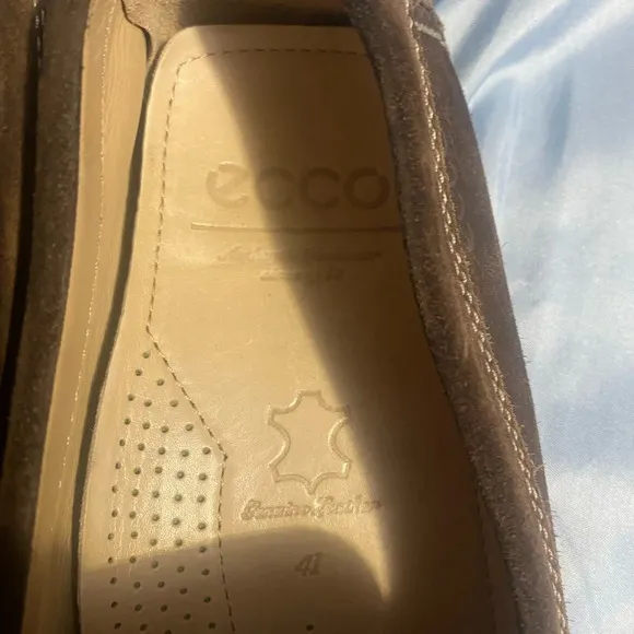 Ecco Brown Slip-On Loafers with Penny Strap