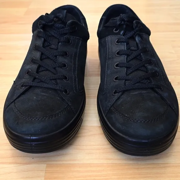 ECCO Men's Soft 7 Tie 2.0 Black Suede Casual Fashion Sneaker Size 9.5
