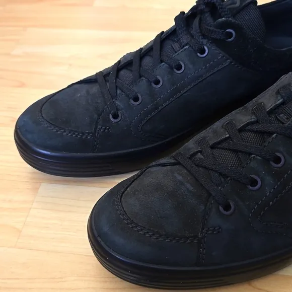 ECCO Men's Soft 7 Tie 2.0 Black Suede Casual Fashion Sneaker Size 9.5