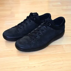 ECCO Men's Soft 7 Tie 2.0 Black Suede Casual Fashion Sneaker Size 9.5