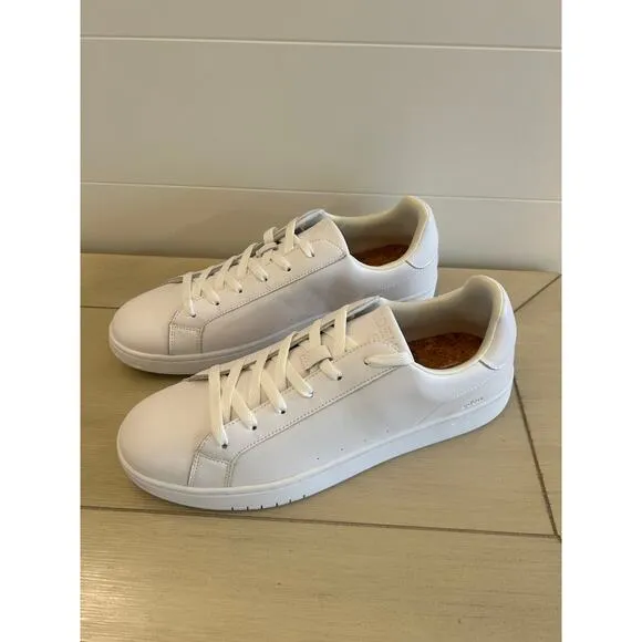 Eden St White Recycled Leather Plastic Bottle Shoes Mens Size 11 Classic Sneaker