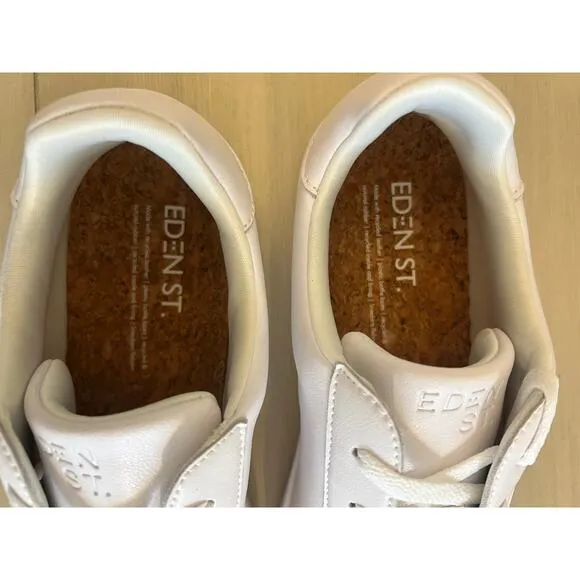 Eden St White Recycled Leather Plastic Bottle Shoes Mens Size 11 Classic Sneaker