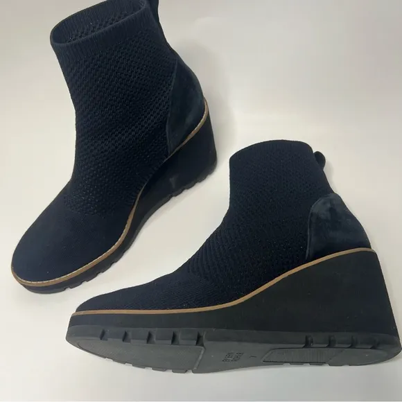 Eileen Fisher Knit Wedge Boots
