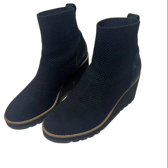 Eileen Fisher Knit Wedge Boots