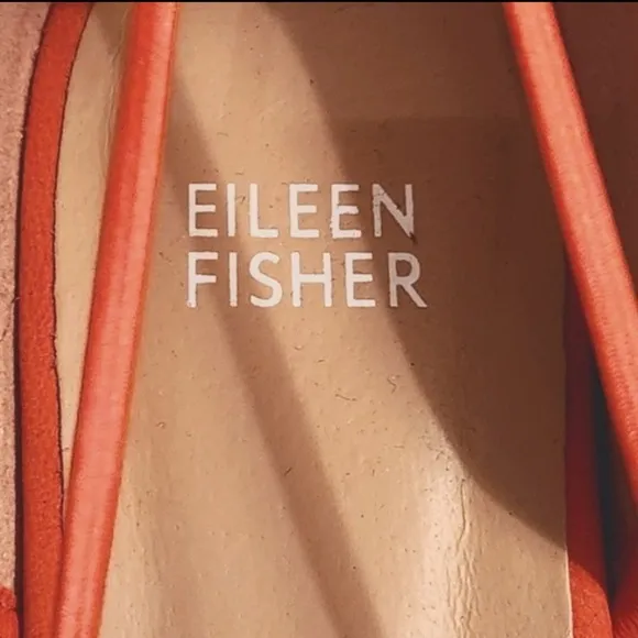 Eileen Fisher Women's Orange espadrille Sandals, 8