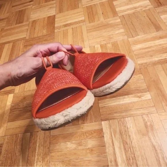 Eileen Fisher Women's Orange espadrille Sandals, 8
