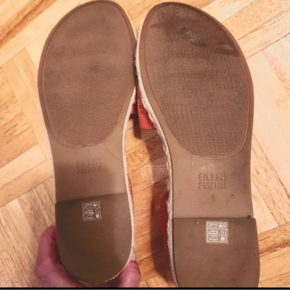 Eileen Fisher Women's Orange espadrille Sandals, 8