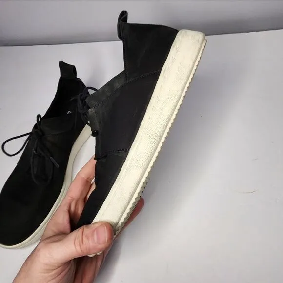 Eileen Fisher Women's Size 6.5 Kipling Tumbled Nubuck Sneakers Black
