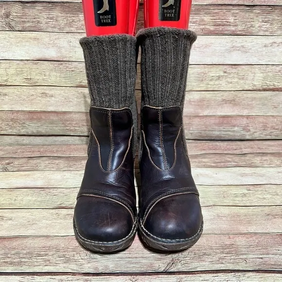 El Naturalista Elsa Yggdrasil Brown Leather Foldover Boots