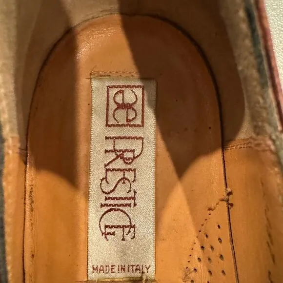 Elegance Leather Shoes Made in Italy, Size 35½, 2-Inch Heel Brown Classic Style‎
