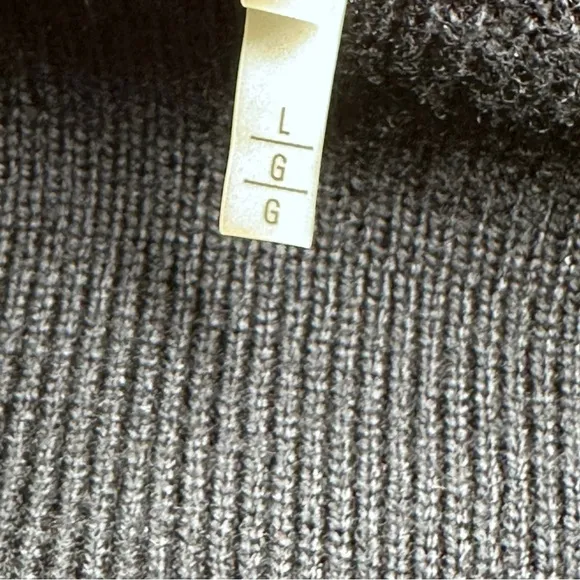 ELIE TAHARI Black Wool &amp; Leather Cardigan