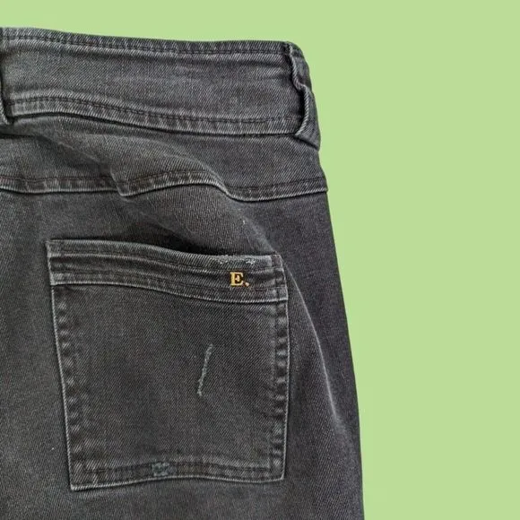 Emerson Fry Black Mick Distressed Moto Zipper Women Jeans Size‎ 4