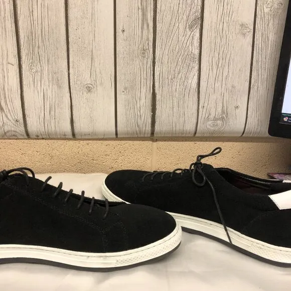 English Laundry Jamar Black Suede Leather Sneakers  Men's Size 11.5  **