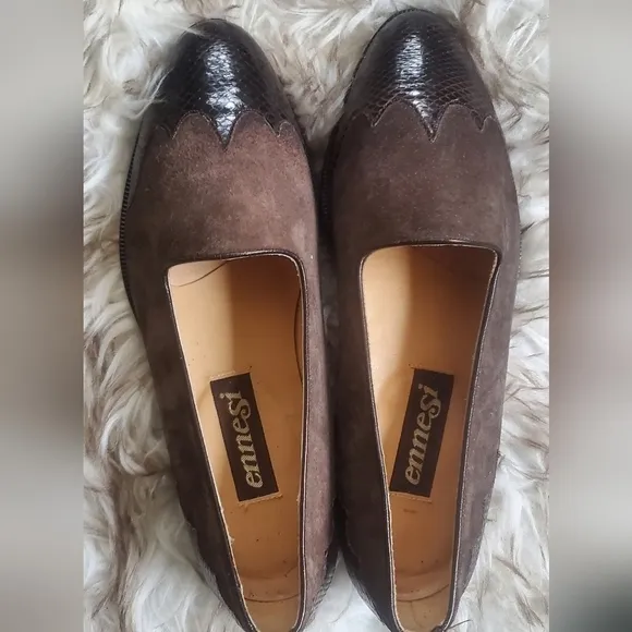Ennesi Vintage Genuine Reptile Leather Men's Shoes. Italian made. Sizes 9.5🌴
