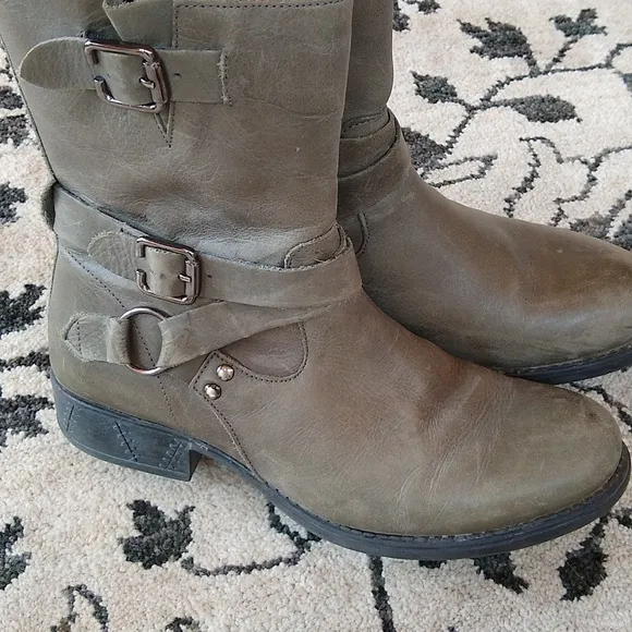 Eric Michael Leather Boots with Buckles Distressed Portugal size 38