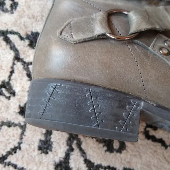 Eric Michael Leather Boots with Buckles Distressed Portugal size 38