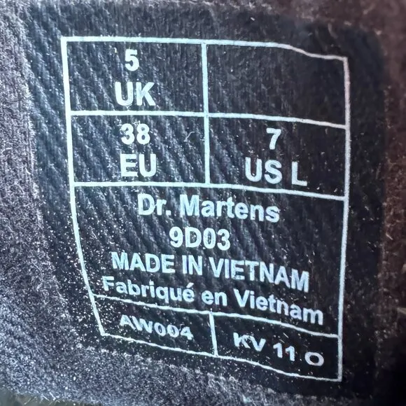 EUC Doc Martens RARE Floral 9D03 Combat Boots 8-Eyelet in Women's 7 / EU 38