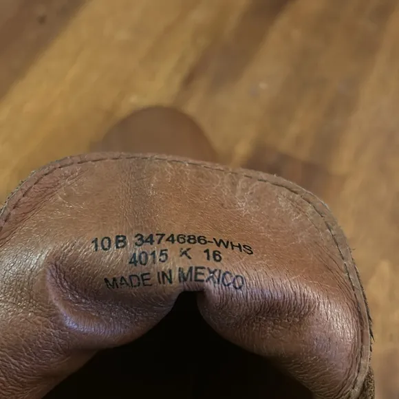 EUC Frye Naomi Pickstitch Whiskey/Cognac Leather Ankle 3&quot; Heel Boots..Size:10