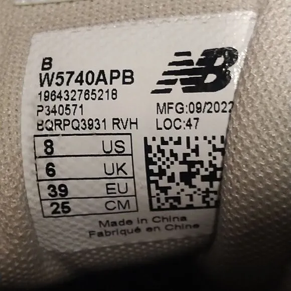 EUC New Balance 57/40 Timberwolf Leopard Gray Sneakers W5740APB Women's US 8 B