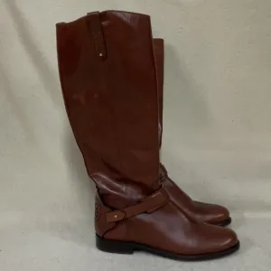 EUC Woman’s Tory Burch Derby riding leather knee high boots with zipper