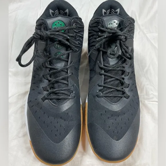 🧡EUC🧡AND 1 Attack Mid Basketball Shoes Black Junebug Gum Size 13 D3009MBZT