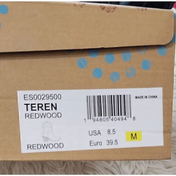 Euro Soft Teren in Redwood Western Boots Size 8.5 / 39.5 New