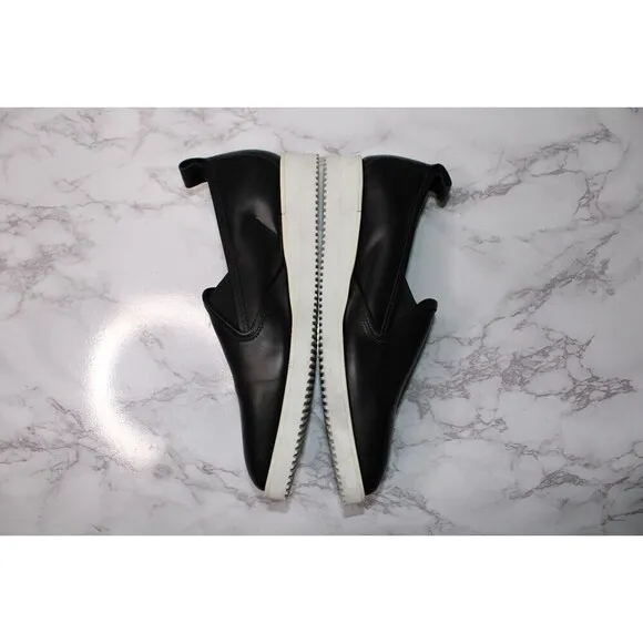 Everlane Womens TheLeather Sneaker Black Sz 8.5
