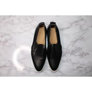 Everlane Womens TheLeather Sneaker Black Sz 8.5