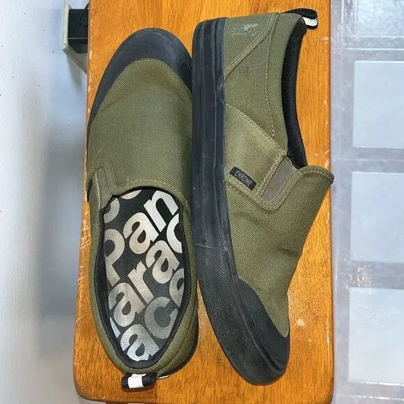 EXCELLENT CONDITION MEN’S 10-1/2 CHROME INDUSTRIES DIMA 3.0 PANARACER OLIVE SHOE
