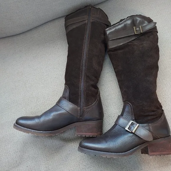 Fabianelli Made in Italian Leather  Riding Boots With Fleece Lining Sz 39/8.5