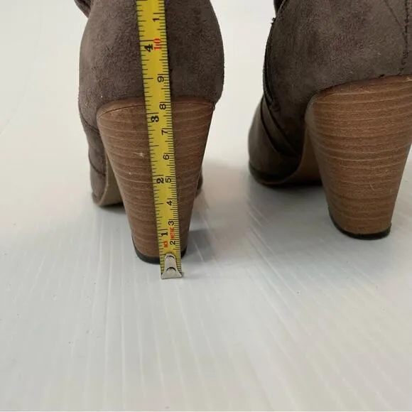 Faryl by Faryl Robbin brown tall faux suede heeled boots size 7