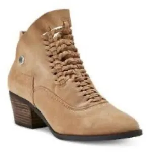 Faryl Robin Plume Doran StrappyTan Suede Bootie Size 8.5 D20