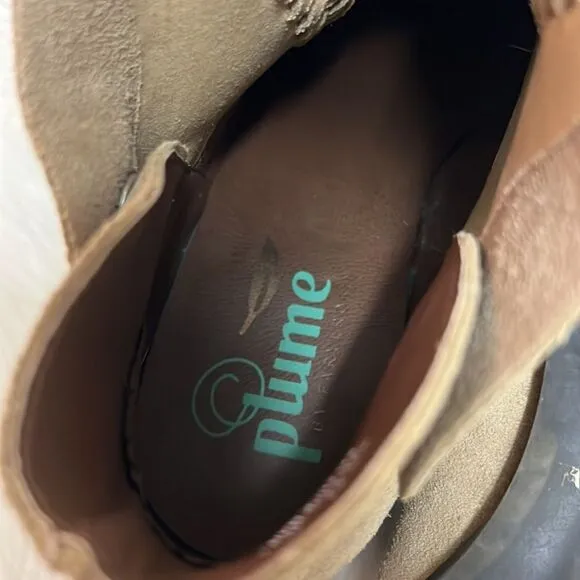 Faryl Robin Plume Doran StrappyTan Suede Bootie Size 8.5 D20