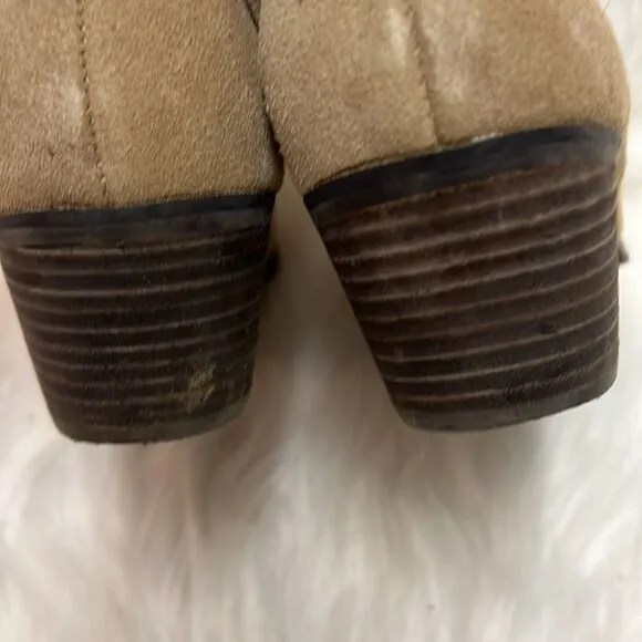 Faryl Robin Plume Doran StrappyTan Suede Bootie Size 8.5 D20