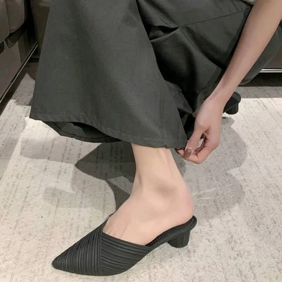 Fashion High Heel Plastic Soft Bottom Sandals, Anti-Slip Breathable &amp; Striped Al