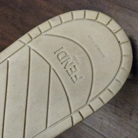 Fendi White Leather/Off White Suede  Sneakers