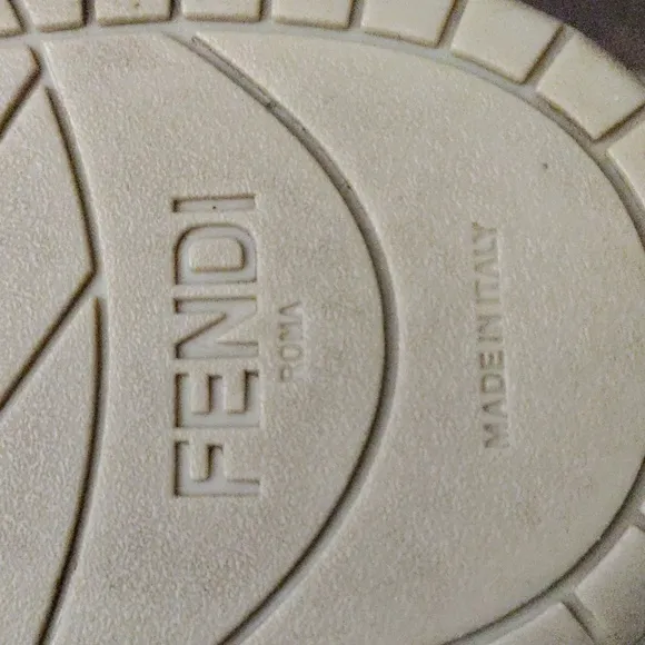 Fendi White Leather/Off White Suede  Sneakers