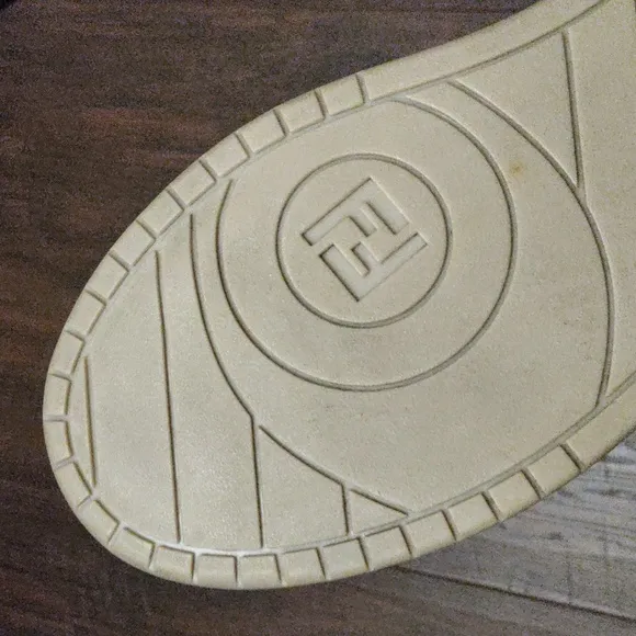 Fendi White Leather/Off White Suede  Sneakers